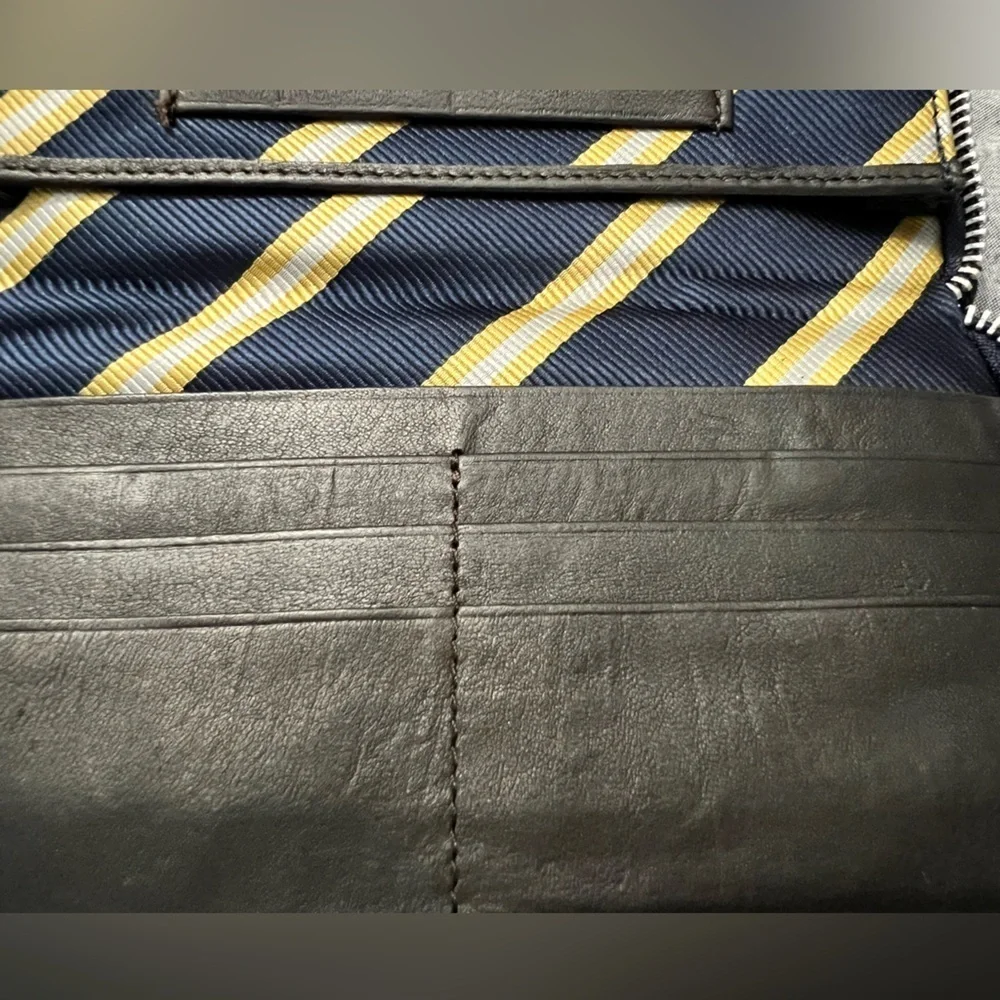 Women’s zip wallet. Silk tie design. Like new